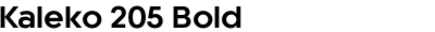 Kaleko 205 Bold & Bold Oblique